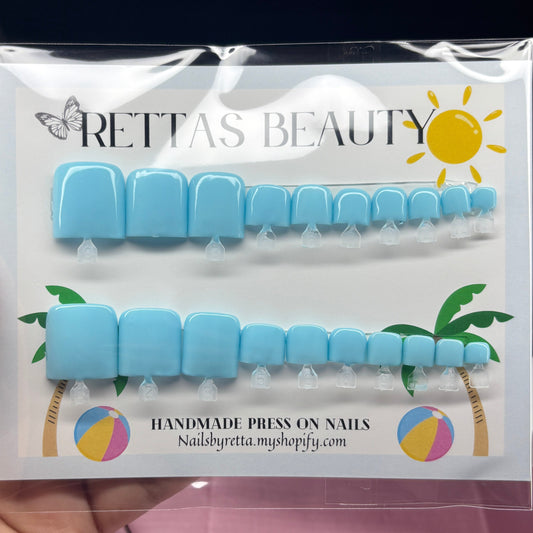 Blue Toe nails